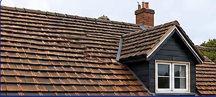 After: House roof stripped to battens during a roof replacement